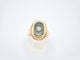 Bague 54.5 Bague ancienne en or jaune 18K avec diamant et jade 58 Facettes