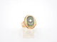 Bague 54.5 Bague ancienne en or jaune 18K avec diamant et jade 58 Facettes