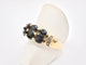 Bague 62 Bague rétro en or jaune sertie de saphirs et diamants 58 Facettes