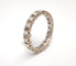 Bague 58 Alliance américaine - Bague en or blanc 750 et 19 diamants 58 Facettes
