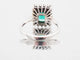 Bague 52 Bague moderne en or blanc 18 carats avec émeraude et diamants 58 Facettes