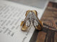 Boucles d'oreilles Boucles d’oreilles rétro en or jaune et blanc 18 ct, diamants 58 Facettes