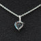 Pendentif Pendentif en or blanc 750 avec topaze cœur et diamants 58 Facettes