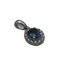 Pendentif Pendentif en or blanc 750‰ avec saphir bleu et diamants 58 Facettes