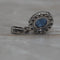 Pendentif Pendentif en or blanc 750‰ avec saphir bleu et diamants 58 Facettes