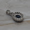 Pendentif Pendentif en or blanc 750‰ avec saphir bleu et diamants 58 Facettes