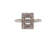 Bague 52 Bague Art déco en or 750 avec diamants 58 Facettes