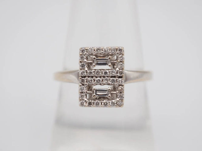 Bague 52 Bague Art déco en or 750 avec diamants 58 Facettes