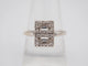 Bague 52 Bague Art déco en or 750 avec diamants 58 Facettes