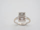 Bague 52 Bague Art déco en or 750 avec diamants 58 Facettes