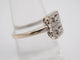 Bague 52 Bague Art déco en or 750 avec diamants 58 Facettes