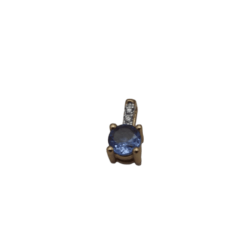 Pendentif Pendentif en or jaune 750‰ avec tanzanite 0,25 ct 58 Facettes