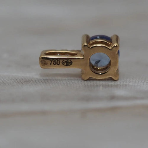 Pendentif Pendentif en or jaune 750‰ avec tanzanite 0,25 ct 58 Facettes