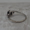 Bague 52 Bague en or blanc 750 millièmes avec saphir, taille 52 58 Facettes