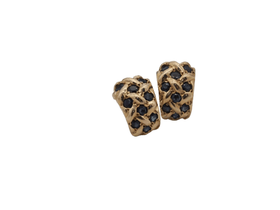 Boucles d'oreilles Boucles d'oreilles en or jaune 750 et saphirs 58 Facettes