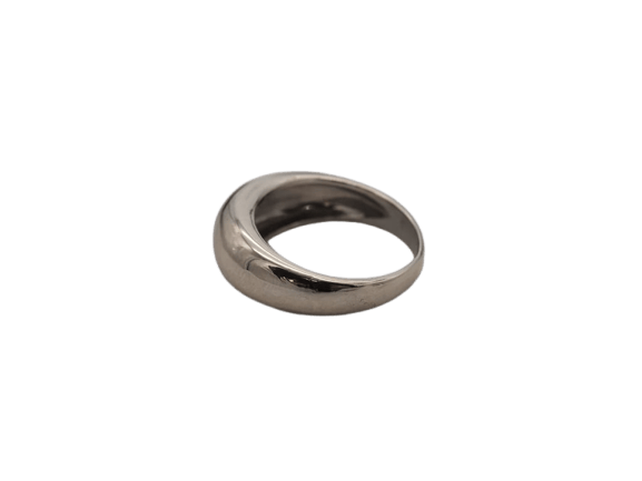 Bague 55.5 Bague jonc en or blanc 750, taille 55 58 Facettes