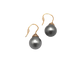 Boucles d'oreilles Boucles d'oreilles en or jaune avec perles de culture et diamants 58 Facettes