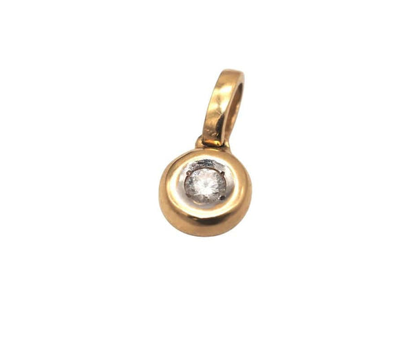 Pendentif Pendentif en or jaune 750 et diamant serti clos 58 Facettes