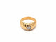 Bague 50 Bague tourbillon godronnée en or jaune 750 avec diamant 58 Facettes