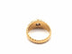 Bague 50 Bague tourbillon godronnée en or jaune 750 avec diamant 58 Facettes