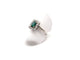 Bague 52 Bague en or blanc 750 avec émeraude et diamants 58 Facettes