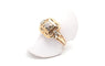 Bague 54 Bague en or jaune et or blanc 18 carats avec diamant 58 Facettes