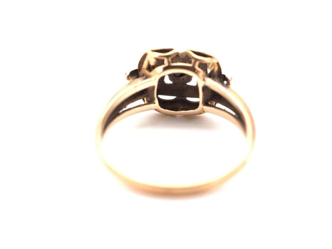 Bague 54 Bague en or jaune et or blanc 18 carats avec diamant 58 Facettes