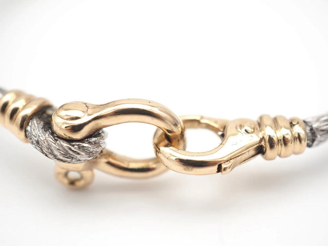 Bracelet Fred Force 10 - Bracelet vintage en acier et or jaune 58 Facettes