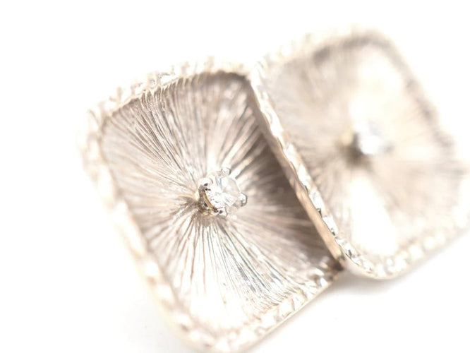 Boucles d'oreilles Boucles d’oreilles en or blanc 750 avec diamants 58 Facettes