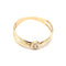 Bague 53.5 Bague double anneau en or jaune 750 avec diamant 58 Facettes