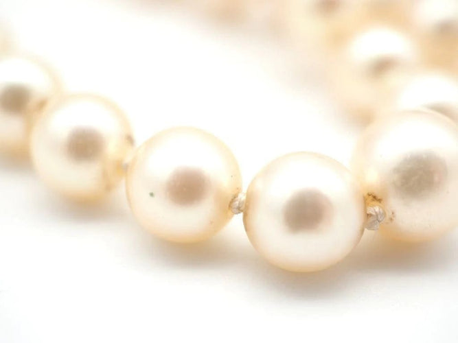 Collier Collier de perles ancien avec fermoir en or blanc 58 Facettes