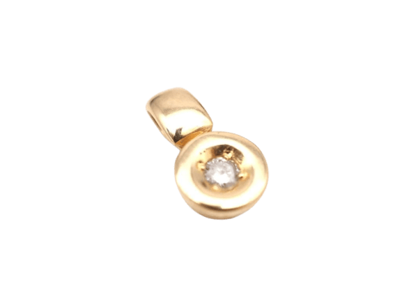 Pendentif Pendentif en or jaune 750 avec diamant 58 Facettes