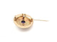 Pendentif Pendentif-broche rond en or jaune 750, améthyste et diamants 58 Facettes