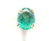 Bague 57 Bague en or jaune 750 avec émeraude 58 Facettes