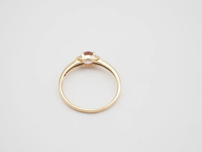 Bague 53 Bague en or jaune 750 avec tourmaline et diamants 58 Facettes