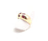Bague 51 Bague jonc vintage en or jaune 750 avec rubis 58 Facettes