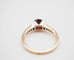 Bague 56 Bague en or rose 750 avec grenat et diamants 58 Facettes