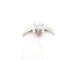 Bague 51 Bague en or blanc 750 avec diamant 58 Facettes