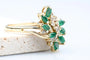 Bague 61 Bague motif floral en or jaune 18K, émeraude 1,00 ct et diamants 58 Facettes BGDEMCC1383-107