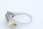 Bague 59 Bague diamants noirs 0,64 ct en or jaune et blanc 18K 58 Facettes BGDNCC1385-107