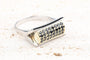 Bague 59 Bague diamants noirs 0,64 ct en or jaune et blanc 18K 58 Facettes BGDNCC1385-107