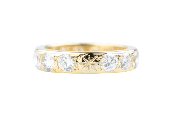 Bague 49 Alliance complète en or jaune 18 carats et diamants 3,50 ct (G/VS1) 58 Facettes DALLDTSGVE366-10
