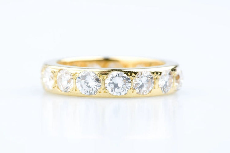 Bague 49 Alliance complète en or jaune 18 carats et diamants 3,50 ct (G/VS1) 58 Facettes DALLDTSGVE366-10