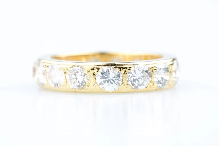 Bague 49 Alliance complète en or jaune 18 carats et diamants 3,50 ct (G/VS1) 58 Facettes DALLDTSGVE366-10