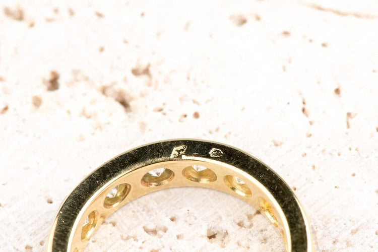 Bague 49 Alliance complète en or jaune 18 carats et diamants 3,50 ct (G/VS1) 58 Facettes DALLDTSGVE366-10