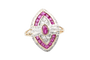 Bague 57 Bague rubis 1,35 ct et diamants 0,45 ct en or jaune 18K 58 Facettes BGNAVRUD6147-107