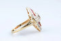 Bague 57 Bague rubis 1,35 ct et diamants 0,45 ct en or jaune 18K 58 Facettes BGNAVRUD6147-107