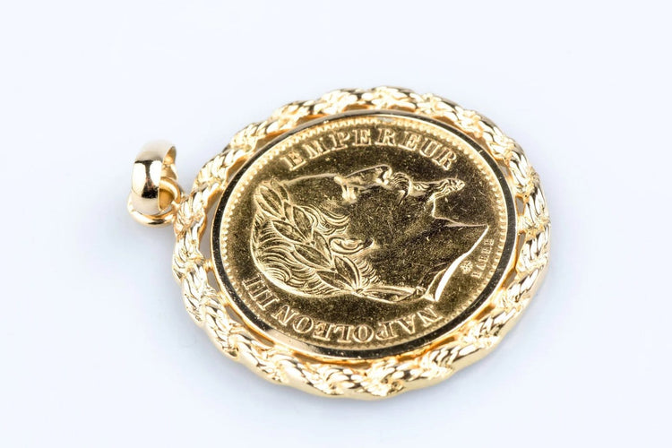 Pendentif Pendentif médaillon - Pièce 20 francs or Napoléon III 1867 58 Facettes PDNAPIIICC1388-1