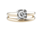 Bague 53 Bague solitaire en or jaune 14K avec diamant 0,40 ct 58 Facettes BG14KDCC1428-107