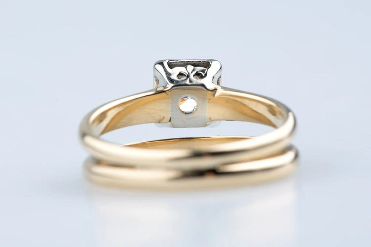 Bague 53 Bague solitaire en or jaune 14K avec diamant 0,40 ct 58 Facettes BG14KDCC1428-107